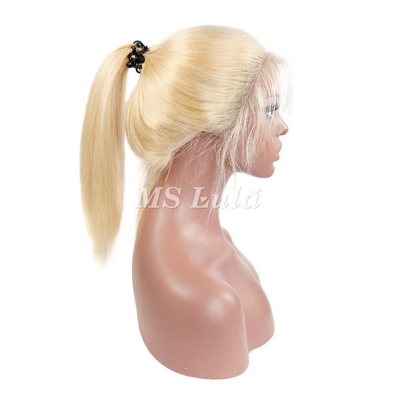 #613 Blonde 13x4 Lace Front Wig Silky Straight 180% Density (Full Frontal) - 图片 8